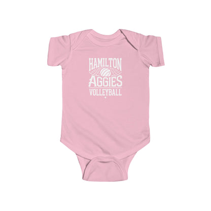 Short Sleeve Baby Bodysuit \ Hamilton Aggies Volleyball \ HAV2