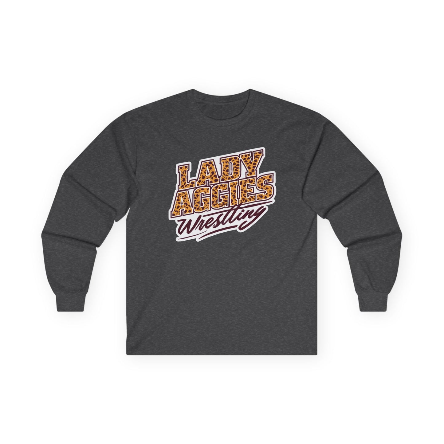 Adult Long Sleeve Tee \ Hamilton Aggies Wrestling \ HAWG3