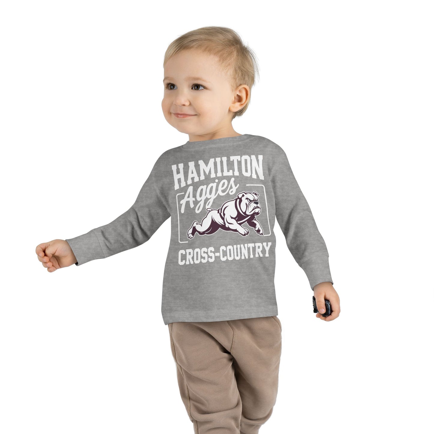 Toddler Long Sleeve Tee \ Hamilton Aggies Cross-Country \ HCC2
