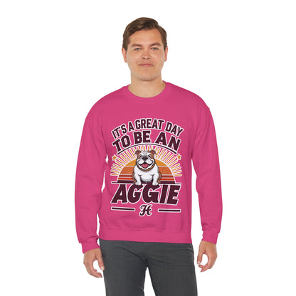 Adult Crewneck Sweatshirt \ It's a Great Day to be an Aggie! \ GDA3