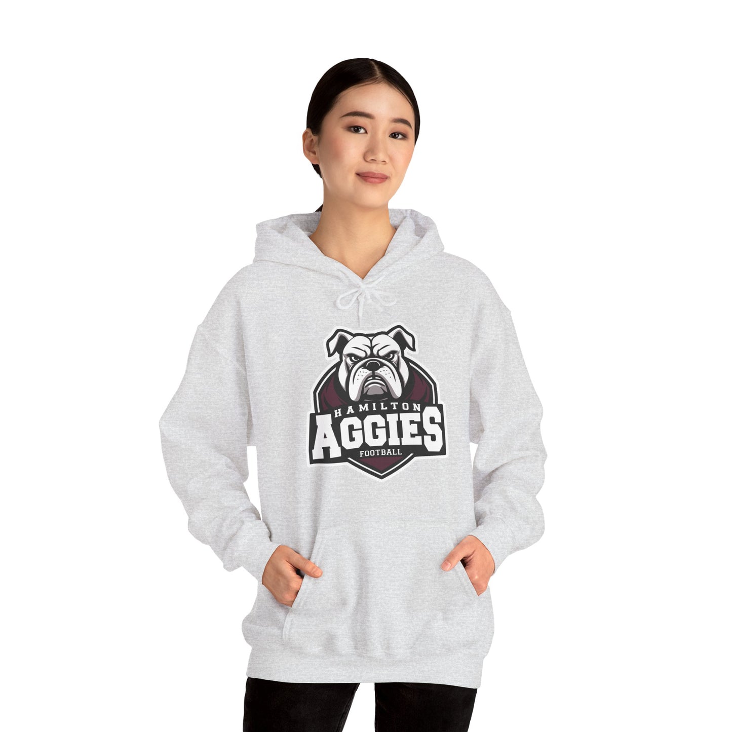 Adult Hoodie Sweatshirt \ Hamilton Aggies Football \ HAF2