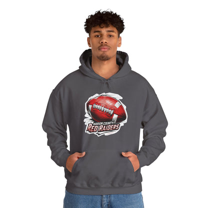 Adult Hoodie Sweatshirt \ Marion County Red Raiders Football \ MCF1