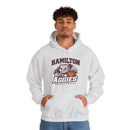 Adult Hoodie Sweatshirt \ Hamilton Aggies Basketball \ HABB1