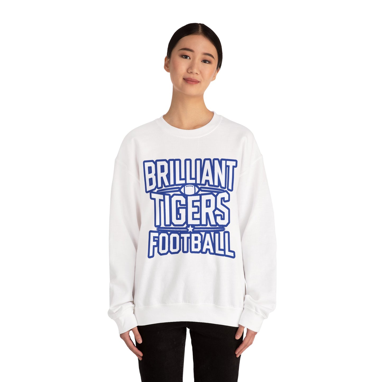 Adult Crewneck Sweatshirt \ Brilliant Tigers Football \ BTF1