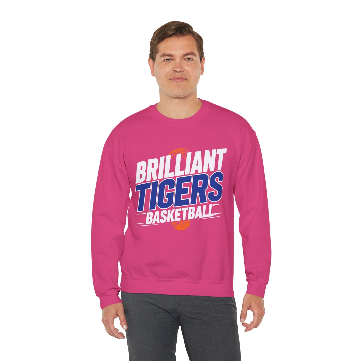 Adult Crewneck Sweatshirt \ Brilliant Tigers Basketball \ BTBK1
