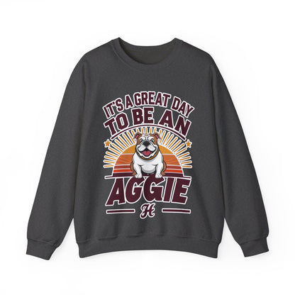 Adult Crewneck Sweatshirt \ It's a Great Day to be an Aggie! \ GDA3
