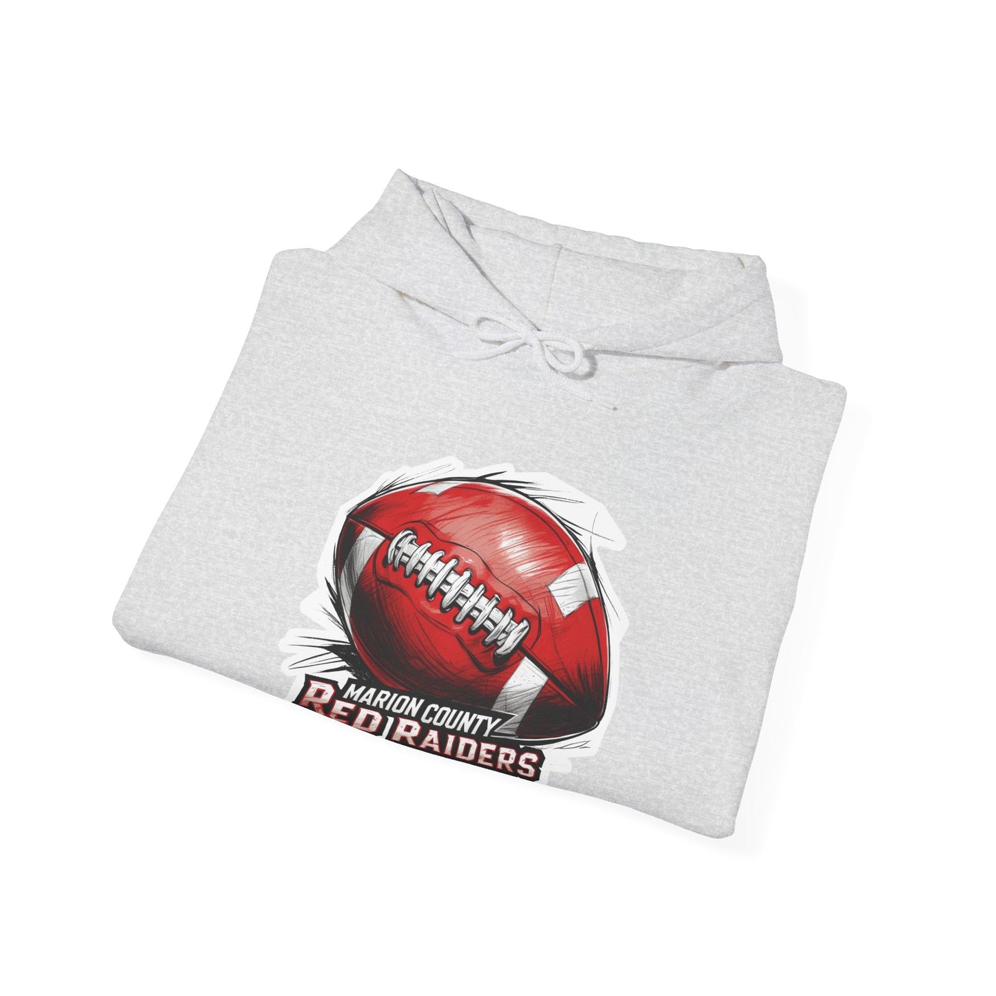 Adult Hoodie Sweatshirt \ Marion County Red Raiders Football \ MCF1