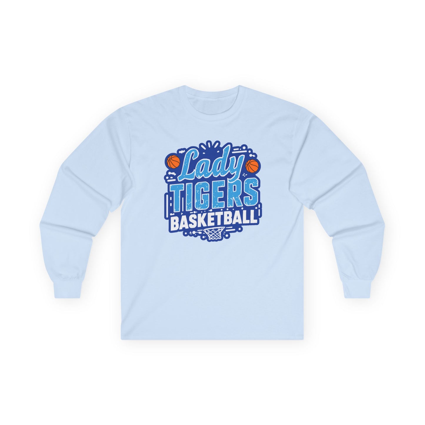 Adult Long Sleeve Tee \ Brilliant Tigers Basketball \ BTBKG1