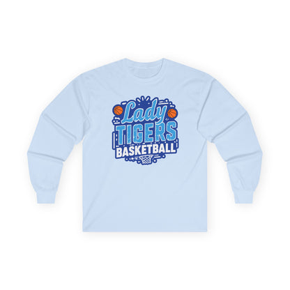 Adult Long Sleeve Tee \ Brilliant Tigers Basketball \ BTBKG1