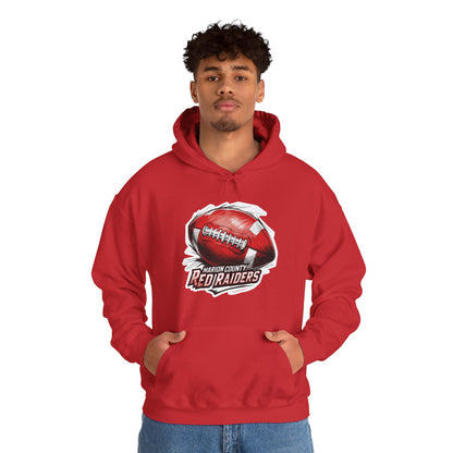 Adult Hoodie Sweatshirt \ Marion County Red Raiders Football \ MCF1