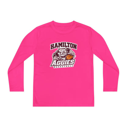 Youth Long Sleeve Tee \ Hamilton Aggies Basketball \ HABB1