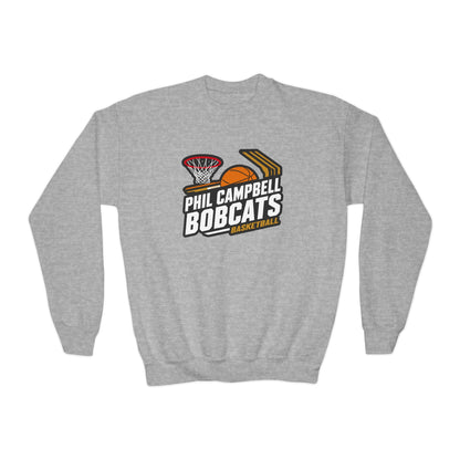 Youth Crewneck Sweatshirt \ Phil Campbell Bobcats Basketball \ PCBBK1