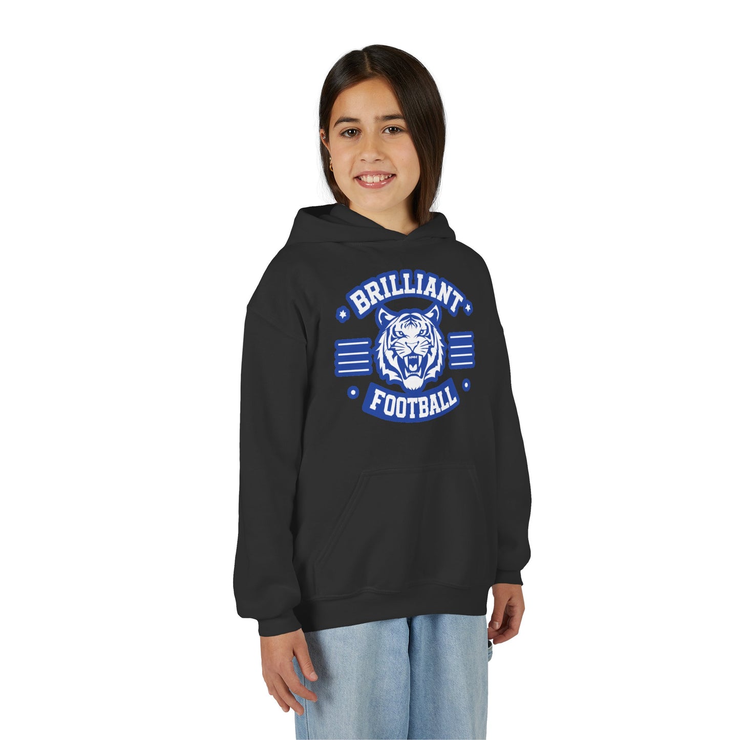 Youth Hoodie Sweatshirt \ Brilliant Tigers Football \ BTF2