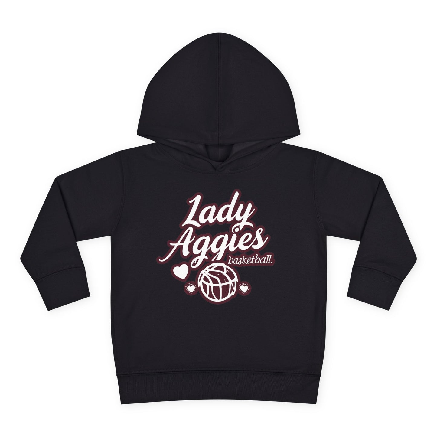 Toddler Hoodie Sweatshirt \ Hamilton Aggies Basketball \ HABBG2