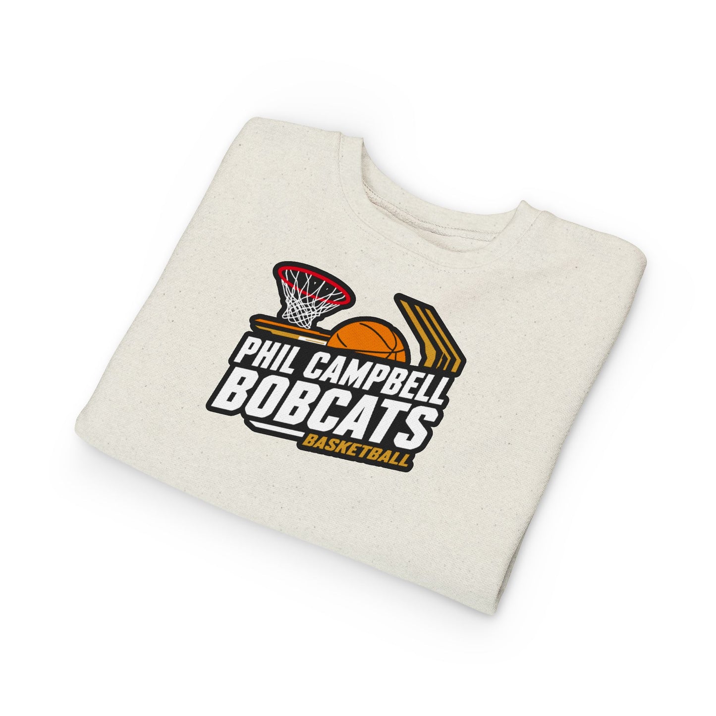 Toddler Crewneck Sweatshirt \ Phil Campbell Bobcats Basketball \ PCBBK1