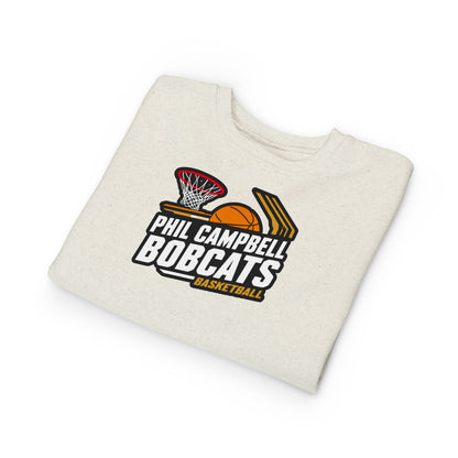 Toddler Crewneck Sweatshirt \ Phil Campbell Bobcats Basketball \ PCBBK1