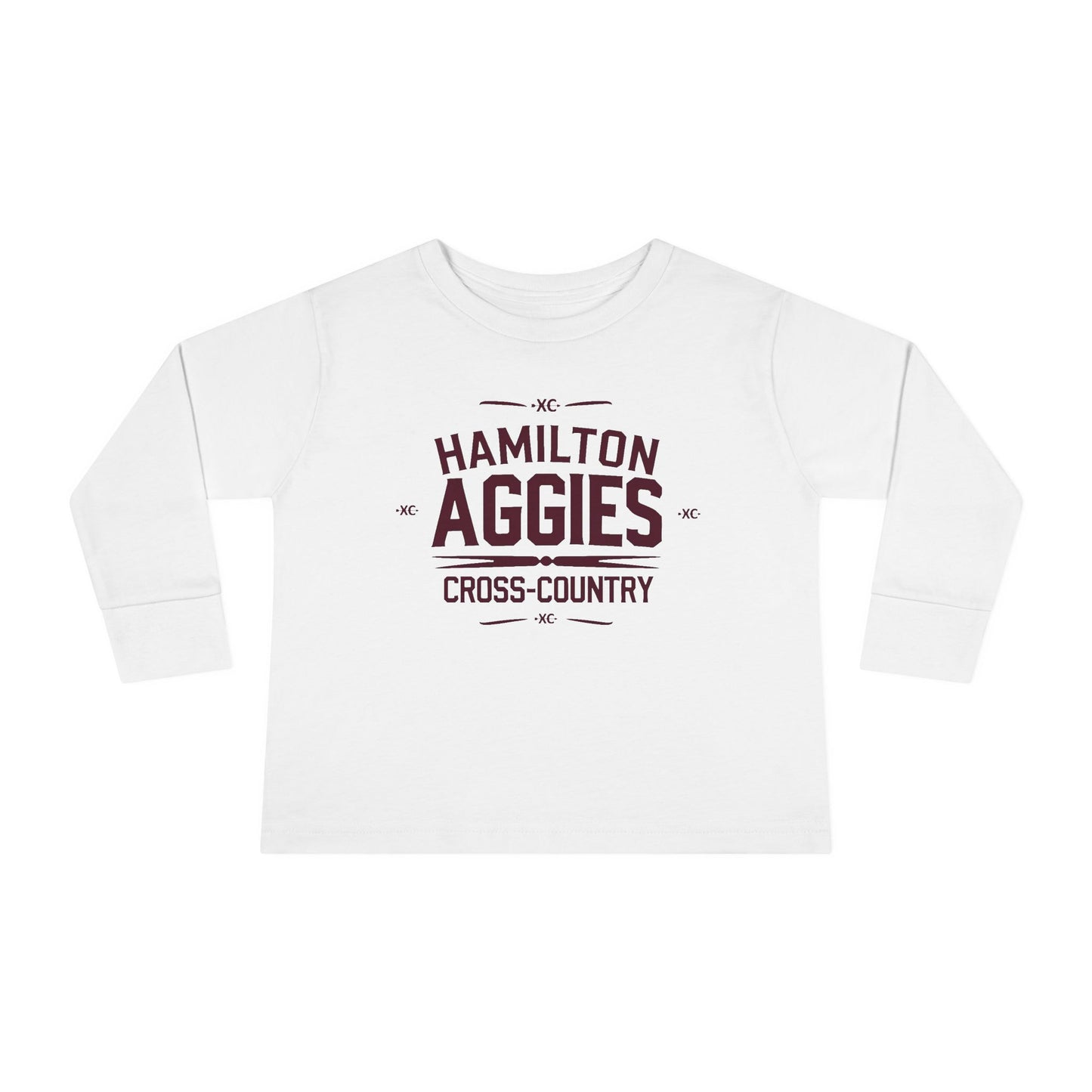 Toddler Long Sleeve Tee \ Hamilton Aggies Cross-Country \ HCC1
