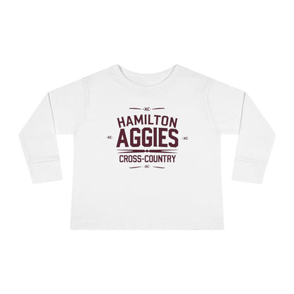 Toddler Long Sleeve Tee \ Hamilton Aggies Cross-Country \ HCC1
