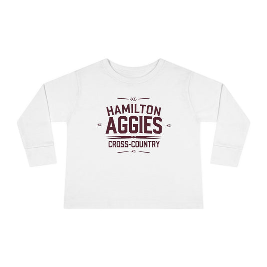Toddler Long Sleeve Tee \ Hamilton Aggies Cross-Country \ HCC1