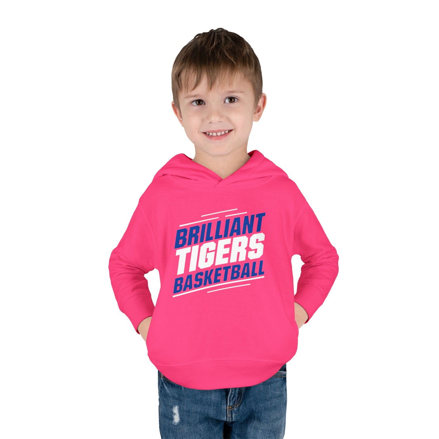 Toddler Hoodie Sweatshirt \ Brilliant Tigers Basketball \ BTBK2