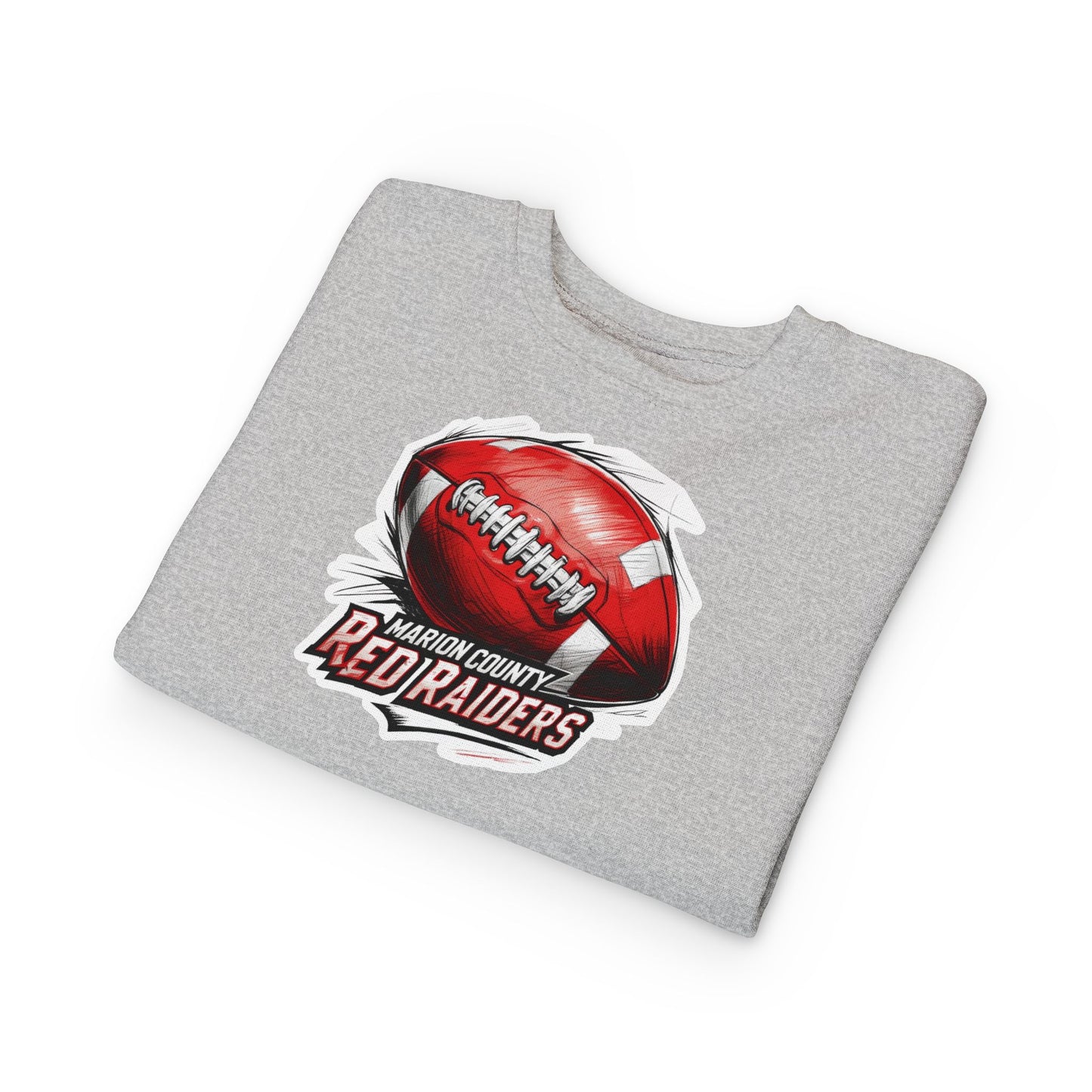 Toddler Crewneck Sweatshirt \ Marion County Red Raiders Football \ MCF1