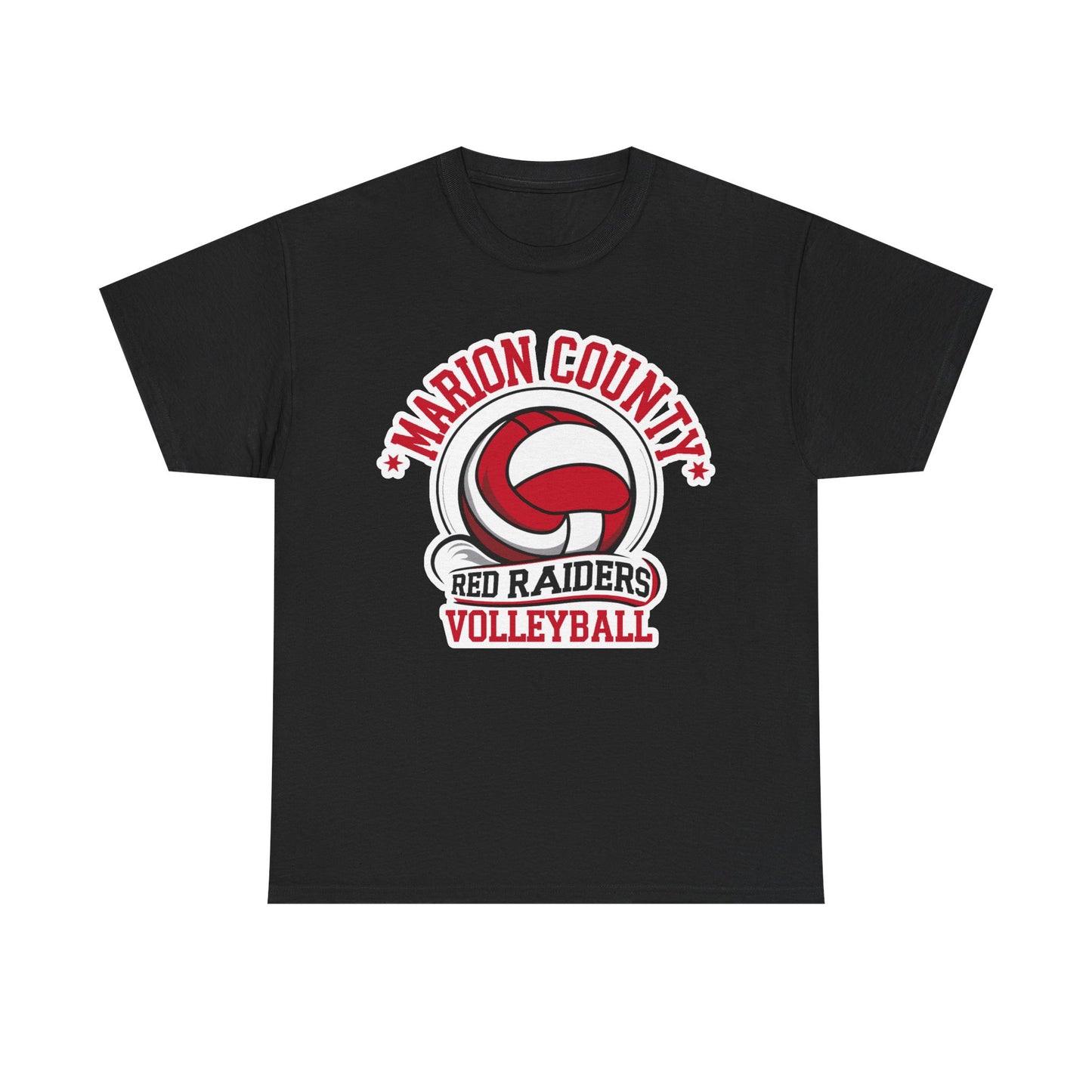 Adult Tee \ Marion County Red Raiders Volleyball \ MCV1
