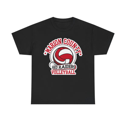 Adult Tee \ Marion County Red Raiders Volleyball \ MCV1