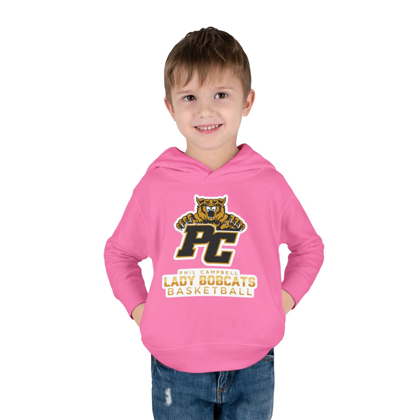 Toddler Hoodie Sweatshirt \ Phil Campbell Bobcats Basketball \ PCBBKG1