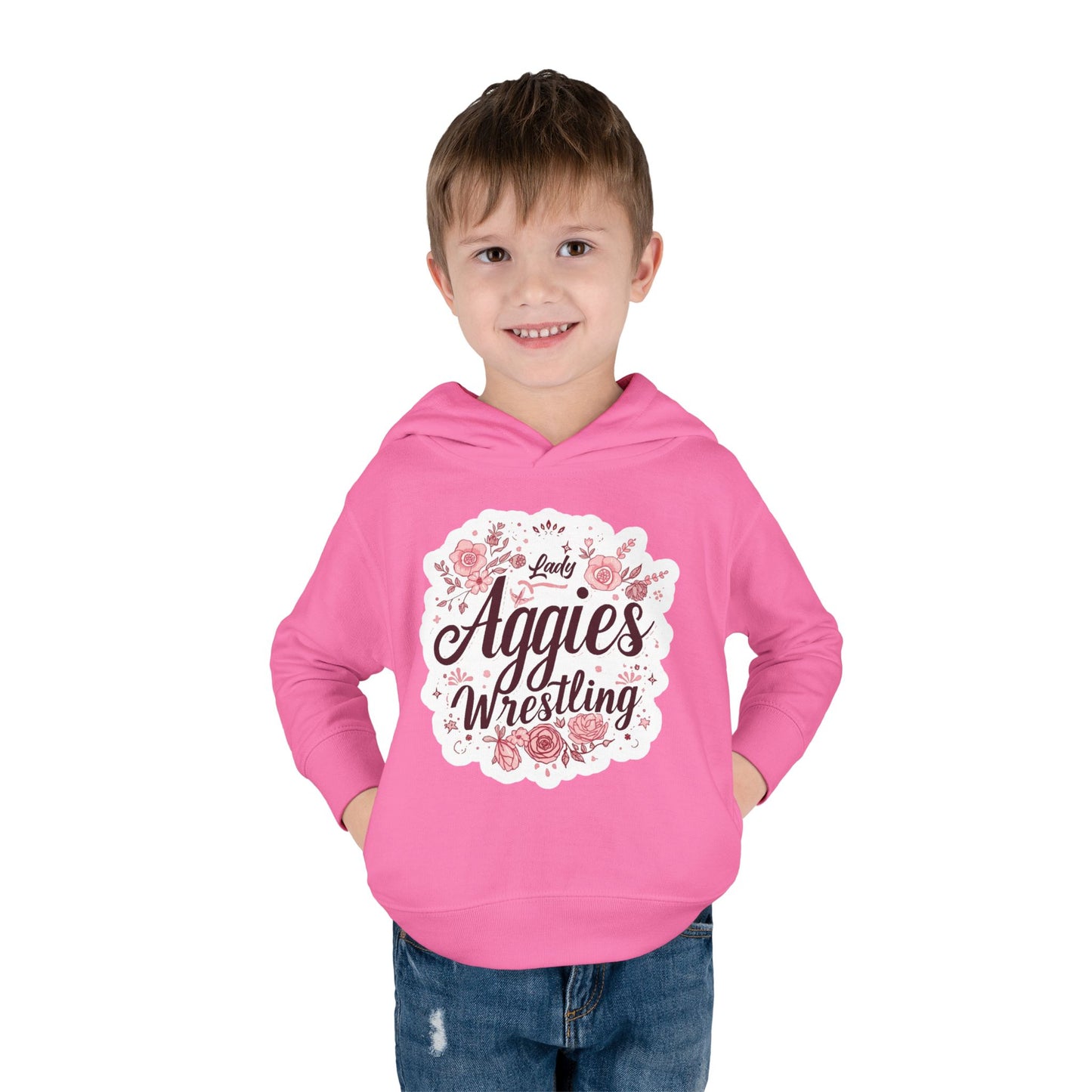 Toddler Hoodie Sweatshirt \ Hamilton Aggies Wrestling \ HAWG1