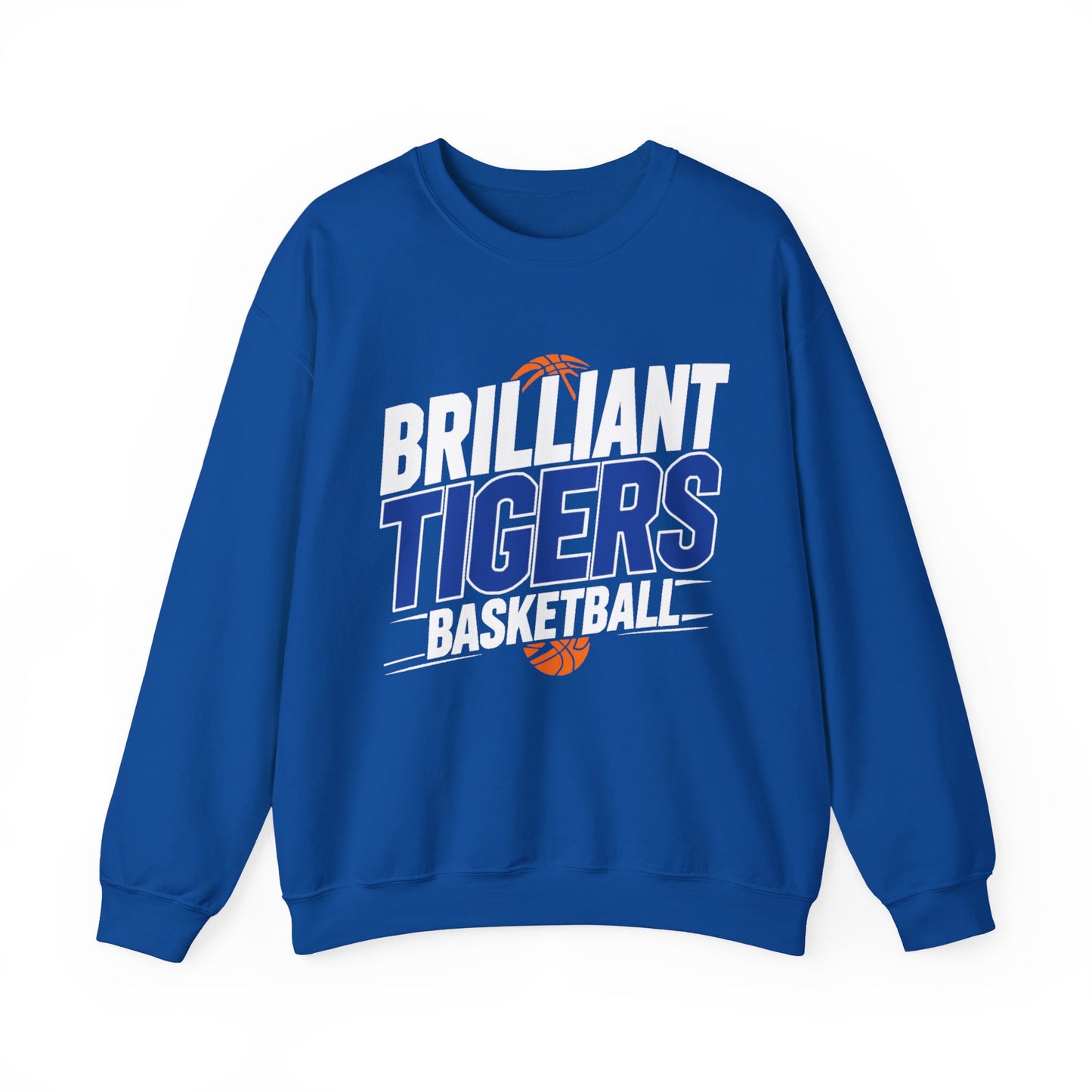 Adult Crewneck Sweatshirt \ Brilliant Tigers Basketball \ BTBK1