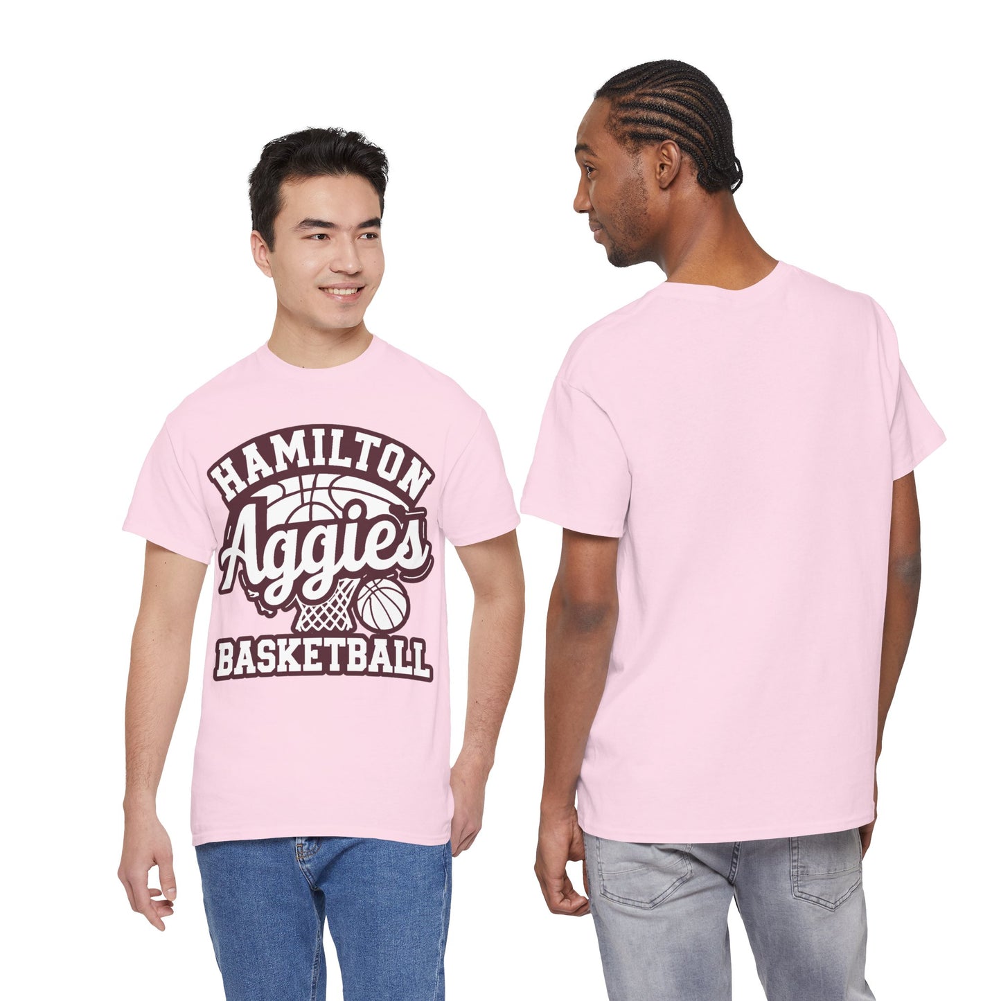 Adult Tee \ Hamilton Aggies Basketball \ HABKG1