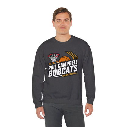 Adult Crewneck Sweatshirt \ Phil Campbell Bobcats Basketball \ PCBBK1