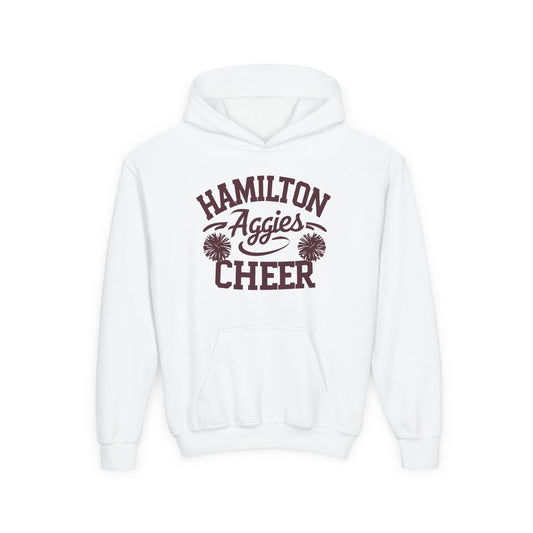 Youth Hoodie Sweatshirt \ Hamilton Aggies Cheer \ Style HAC2