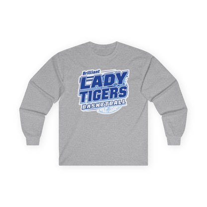 Adult Long Sleeve Tee \ Brilliant Tigers Basketball \ BTBKG2