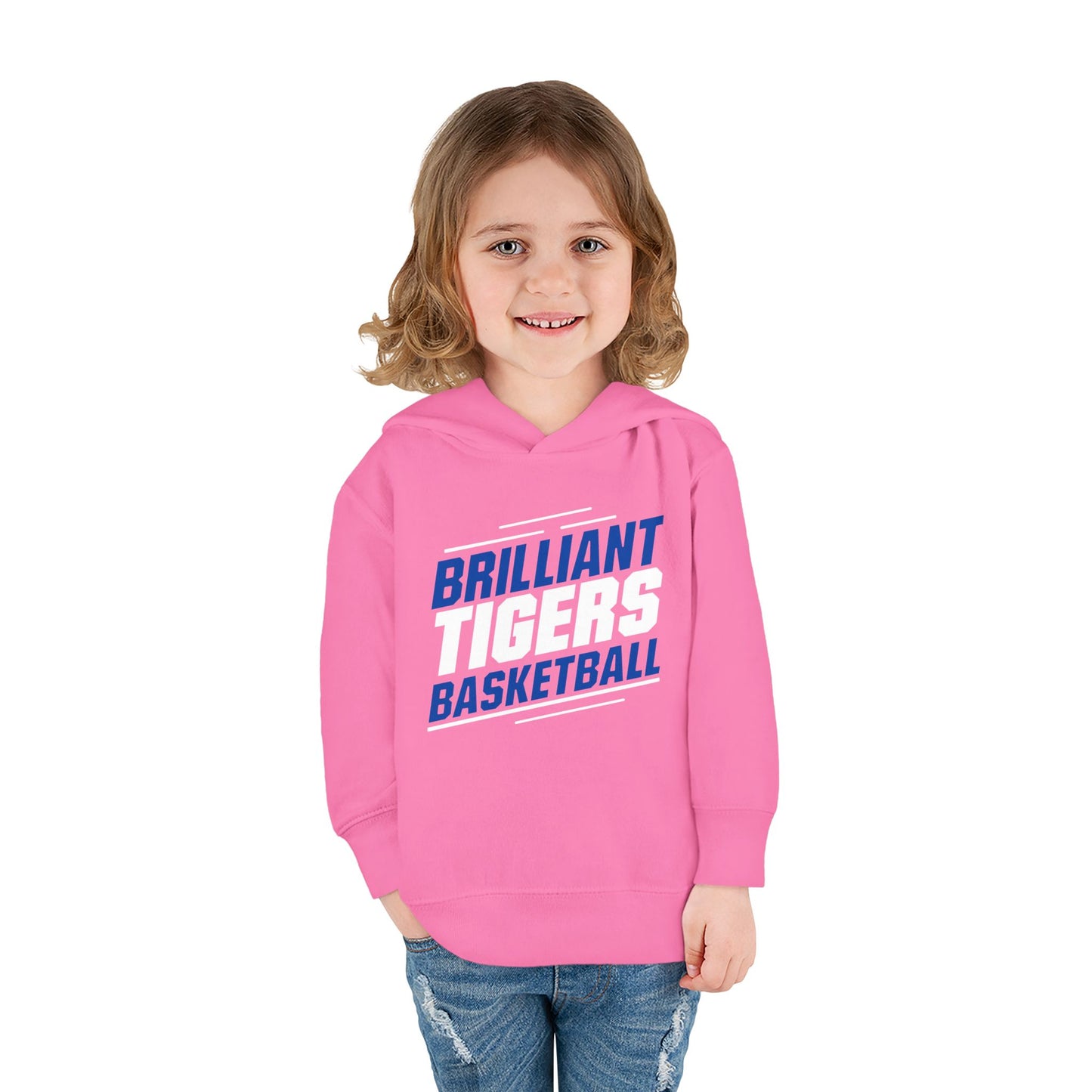 Toddler Hoodie Sweatshirt \ Brilliant Tigers Basketball \ BTBK2