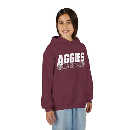 Youth Hoodie Sweatshirt \ Hamilton Aggies Wrestling \ HAW3