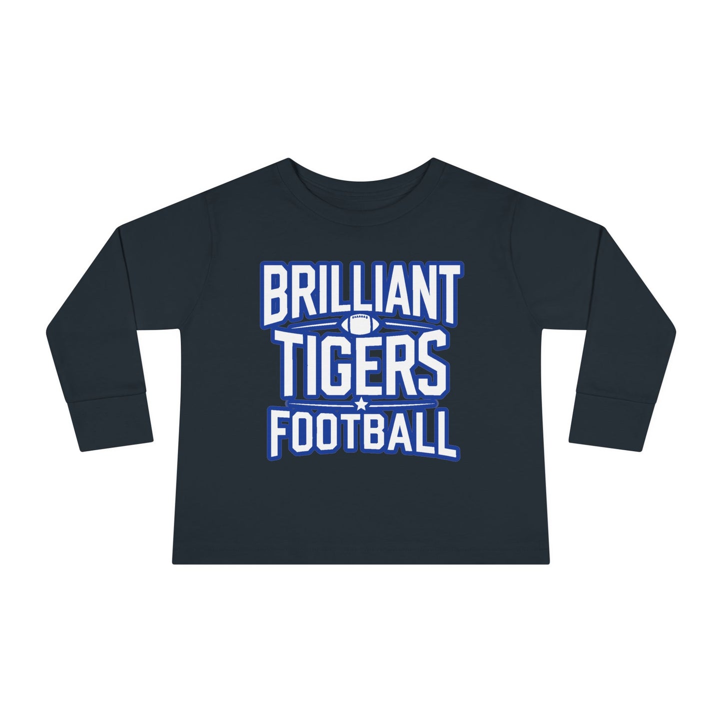 Toddler Long Sleeve Tee \ Brilliant Tigers Football \ BTF1