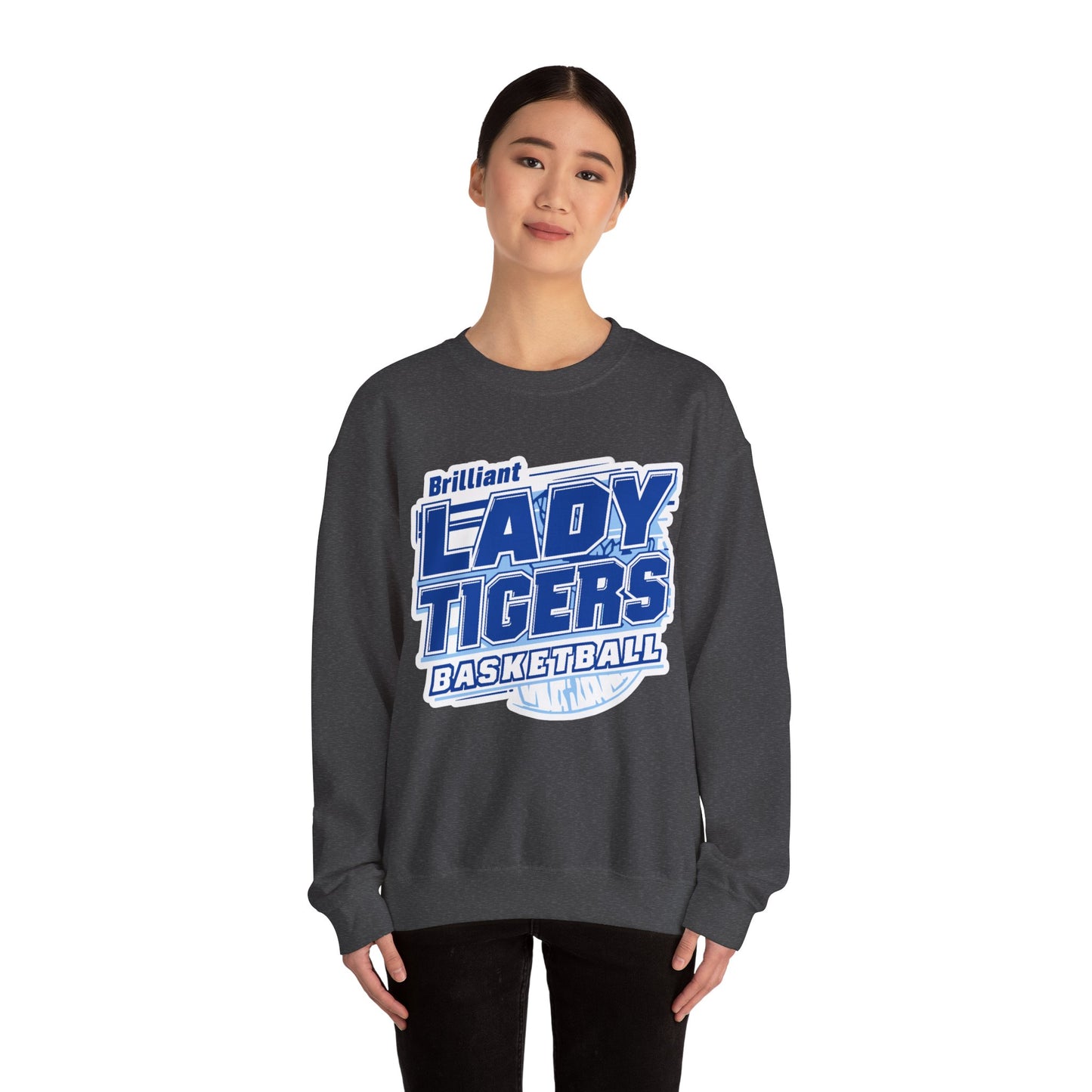Adult Crewneck Sweatshirt \ Brilliant Tigers Basketball \ BTBKG2