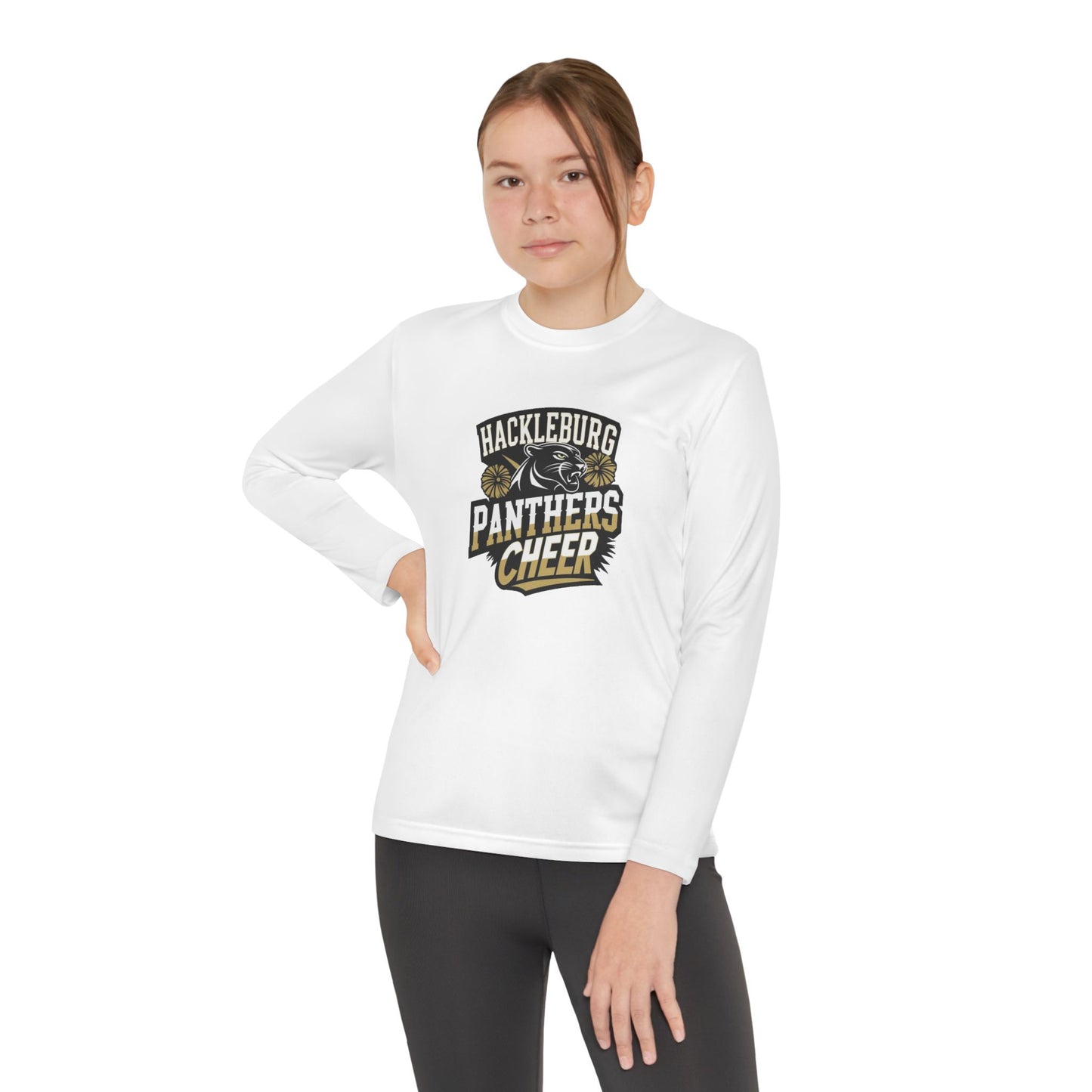 Youth Long Sleeve Tee \ Hackleburg Panthers Cheer \ HPC1