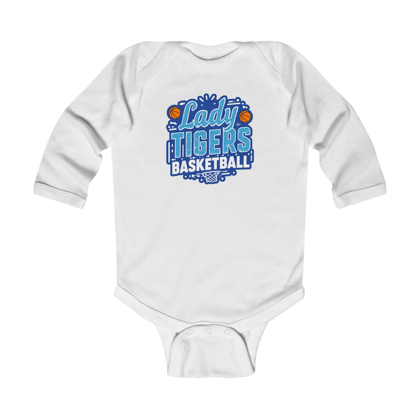 Long Sleeve Baby Bodysuit \ Brilliant Tigers Basketball \ BTBKG1