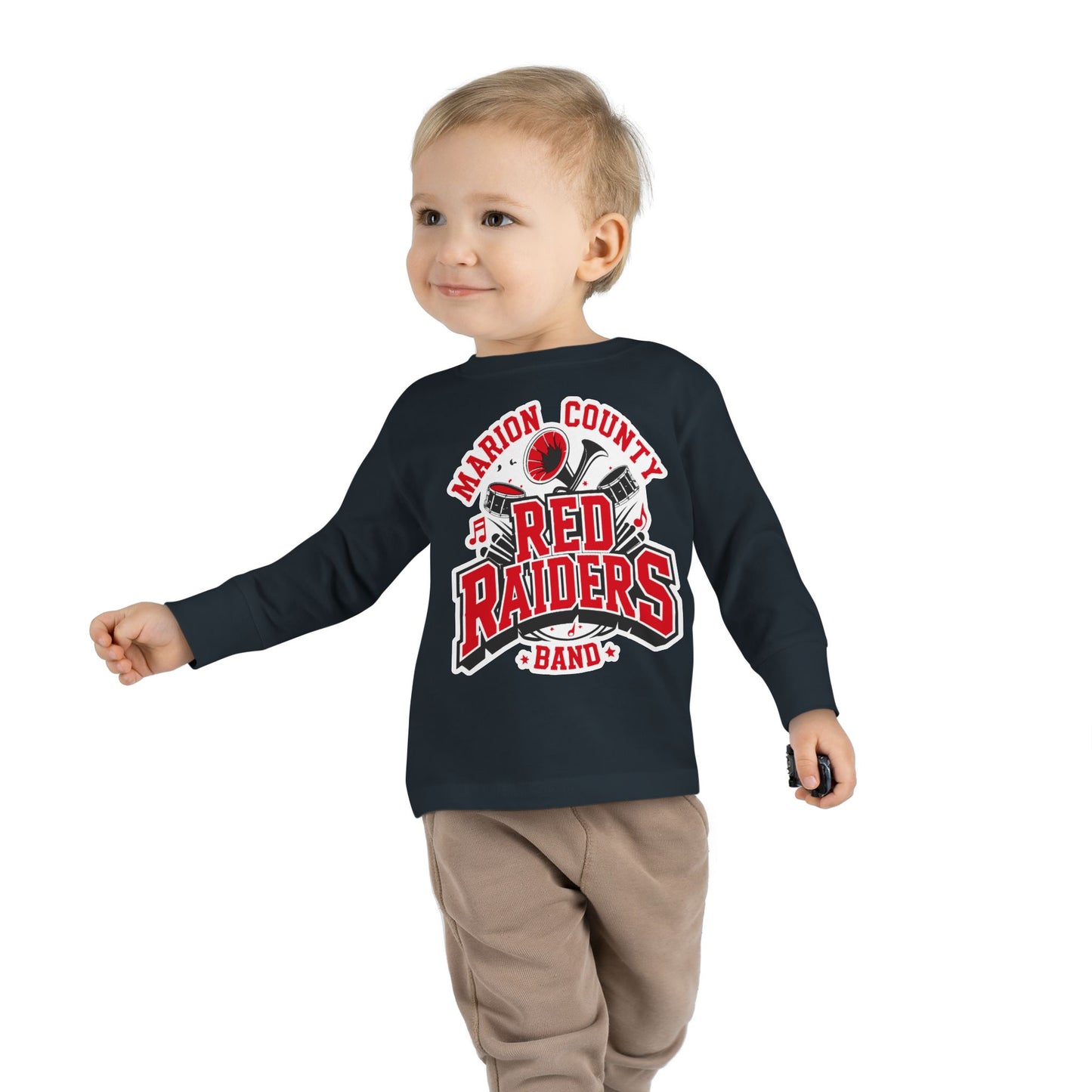 Toddler Long Sleeve Tee \ Marion County Red Raiders Band \ MCB2
