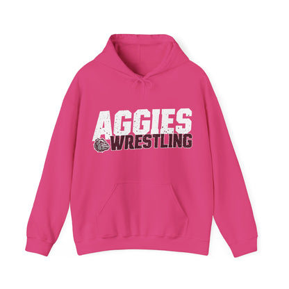 Adult Hoodie Sweatshirt \ Hamilton Aggies Wrestling \ HAW3