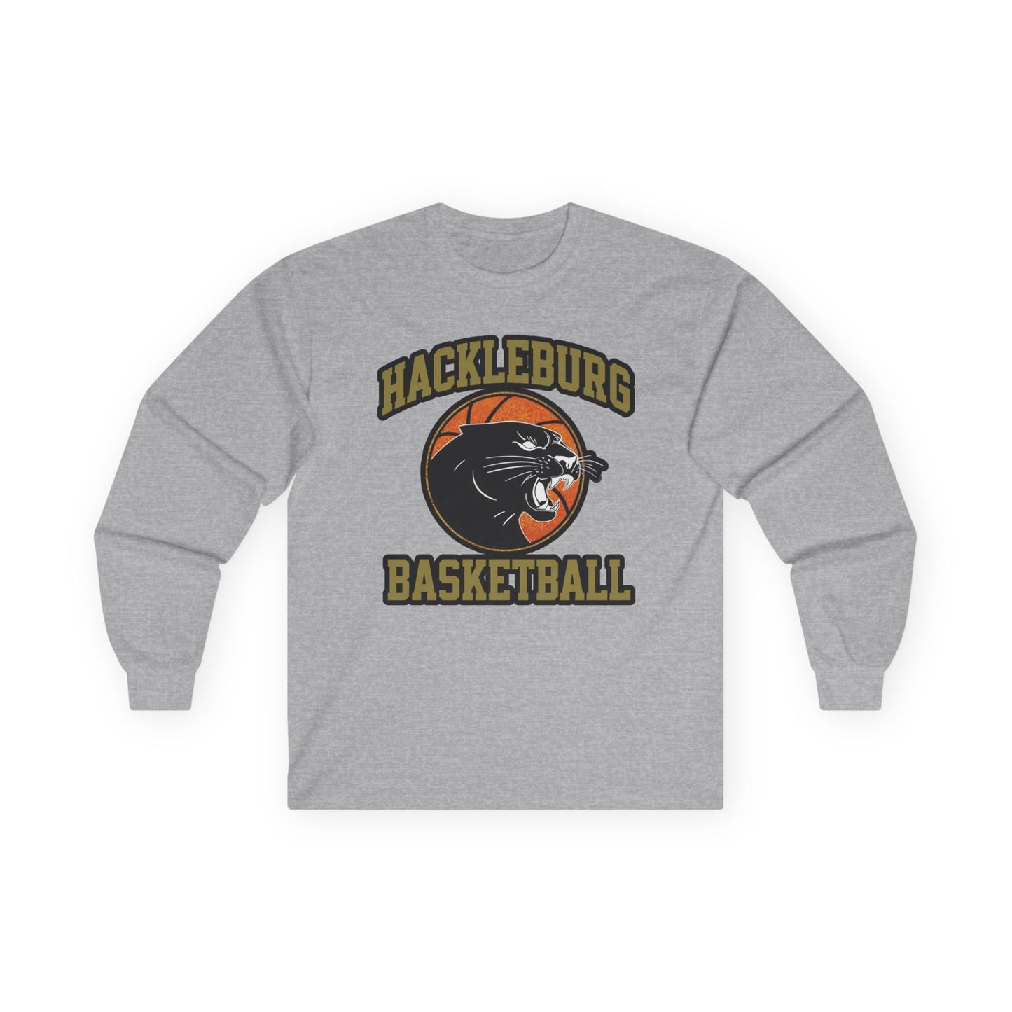 Adult Long Sleeve Tee \ Hackleburg Panther Basketball \ HPBK1