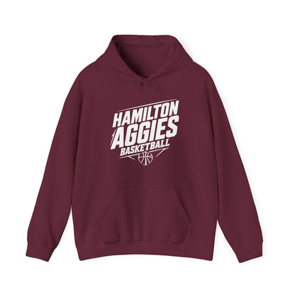 Adult Hoodie Sweatshirt \ Hamilton Aggies Basketball \ HABB2
