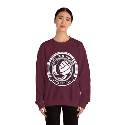 Adult Crewneck Sweatshirt \ Hamilton Aggies Volleyball \ HAV1