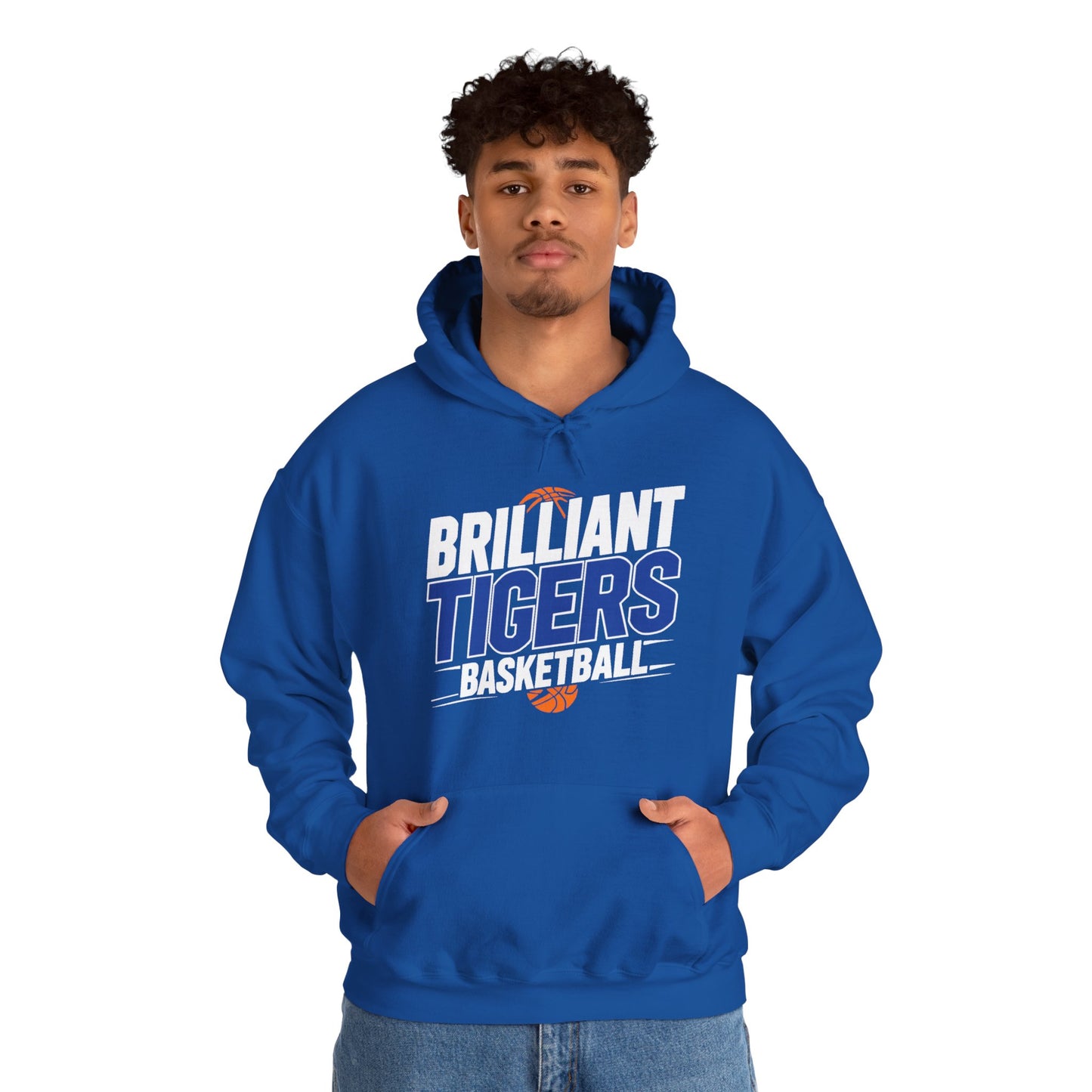 Adult Hoodie Sweatshirt \ Brilliant Tigers Basketball \ BTBK1