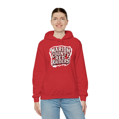 Adult Hoodie Sweatshirt \ Marion County Red Raiders \ MC1