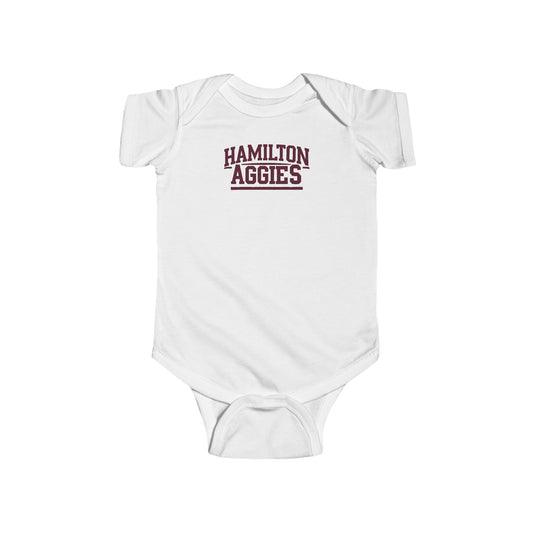 Short Sleeve Baby Bodysuit \ Hamilton Aggies \ HA2