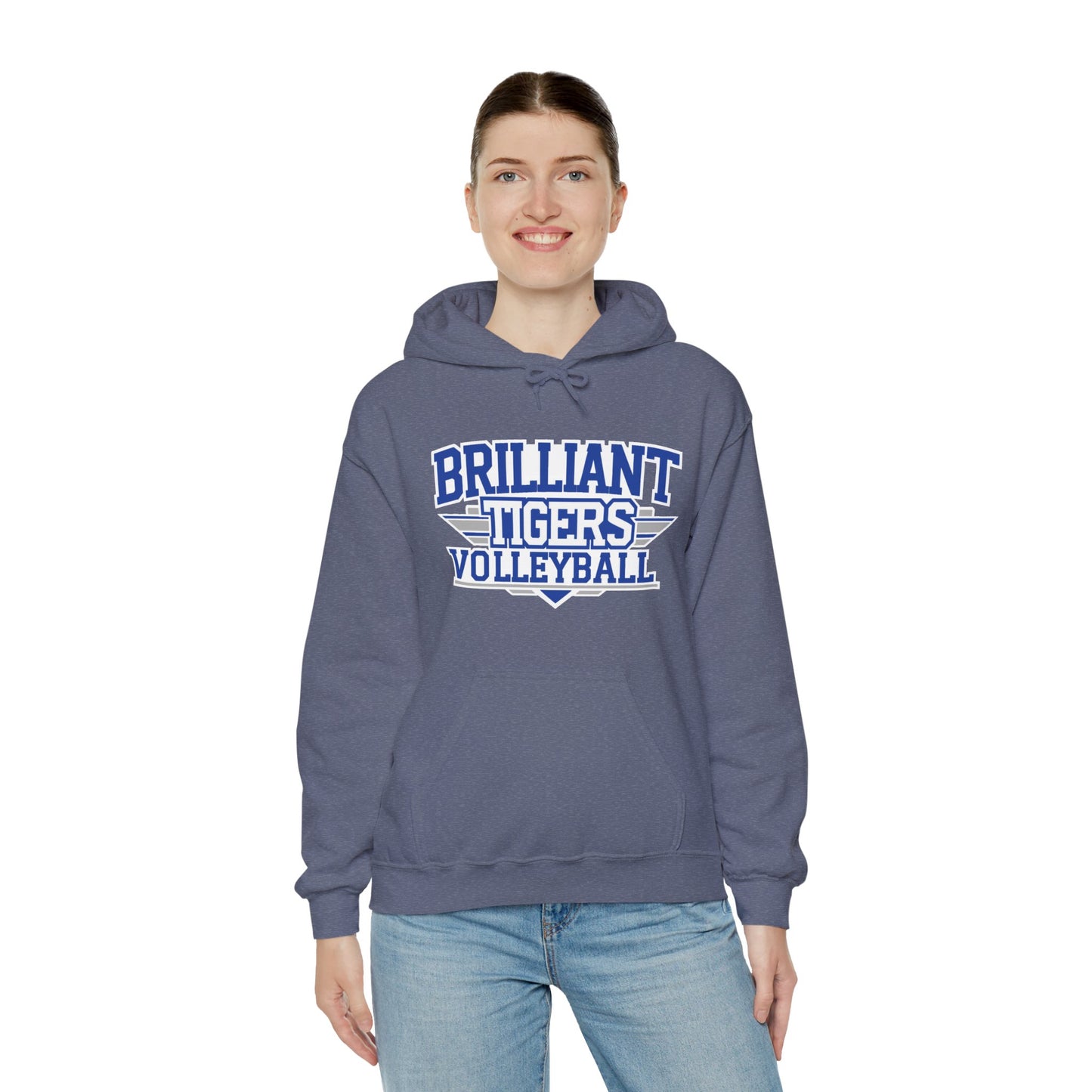 Adult Hoodie Sweatshirt \ Brilliant Tigers Volleyball \ BTV2