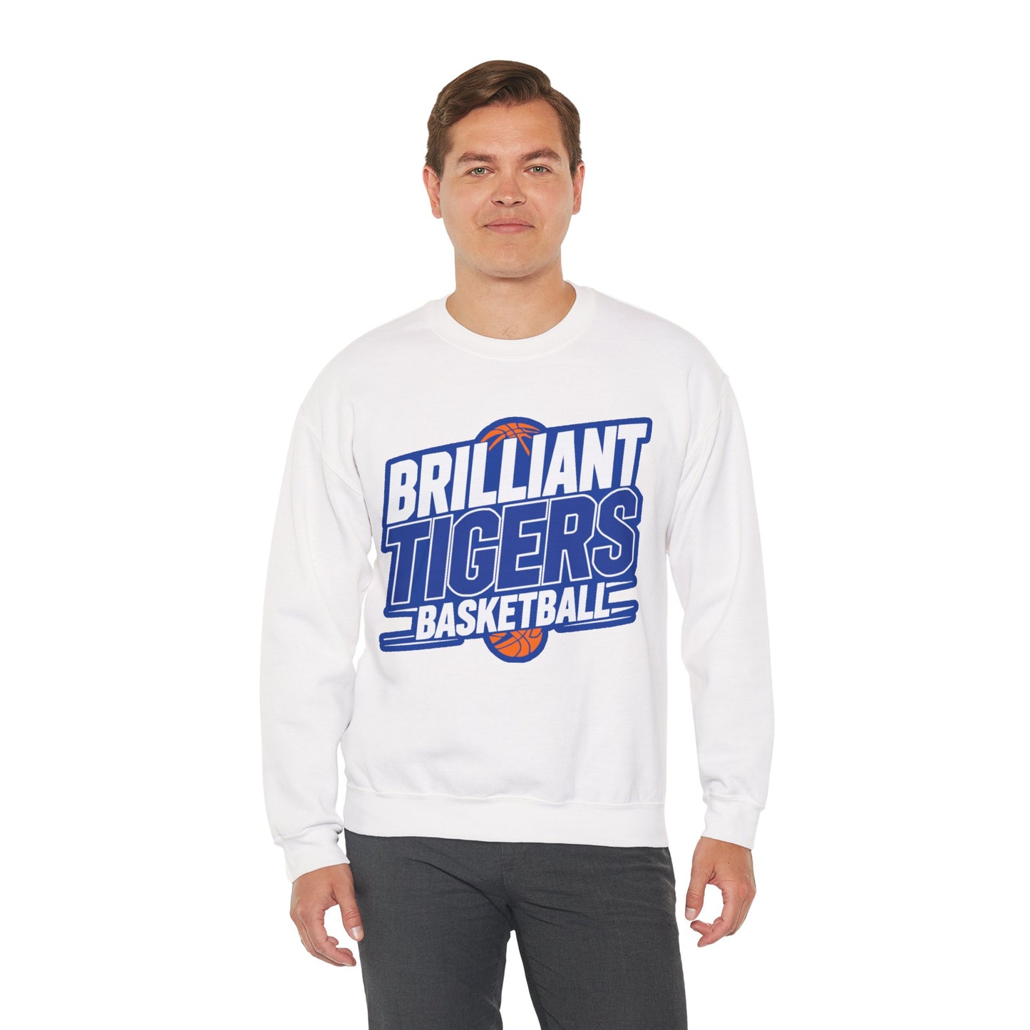 Adult Crewneck Sweatshirt \ Brilliant Tigers Basketball \ BTBK1